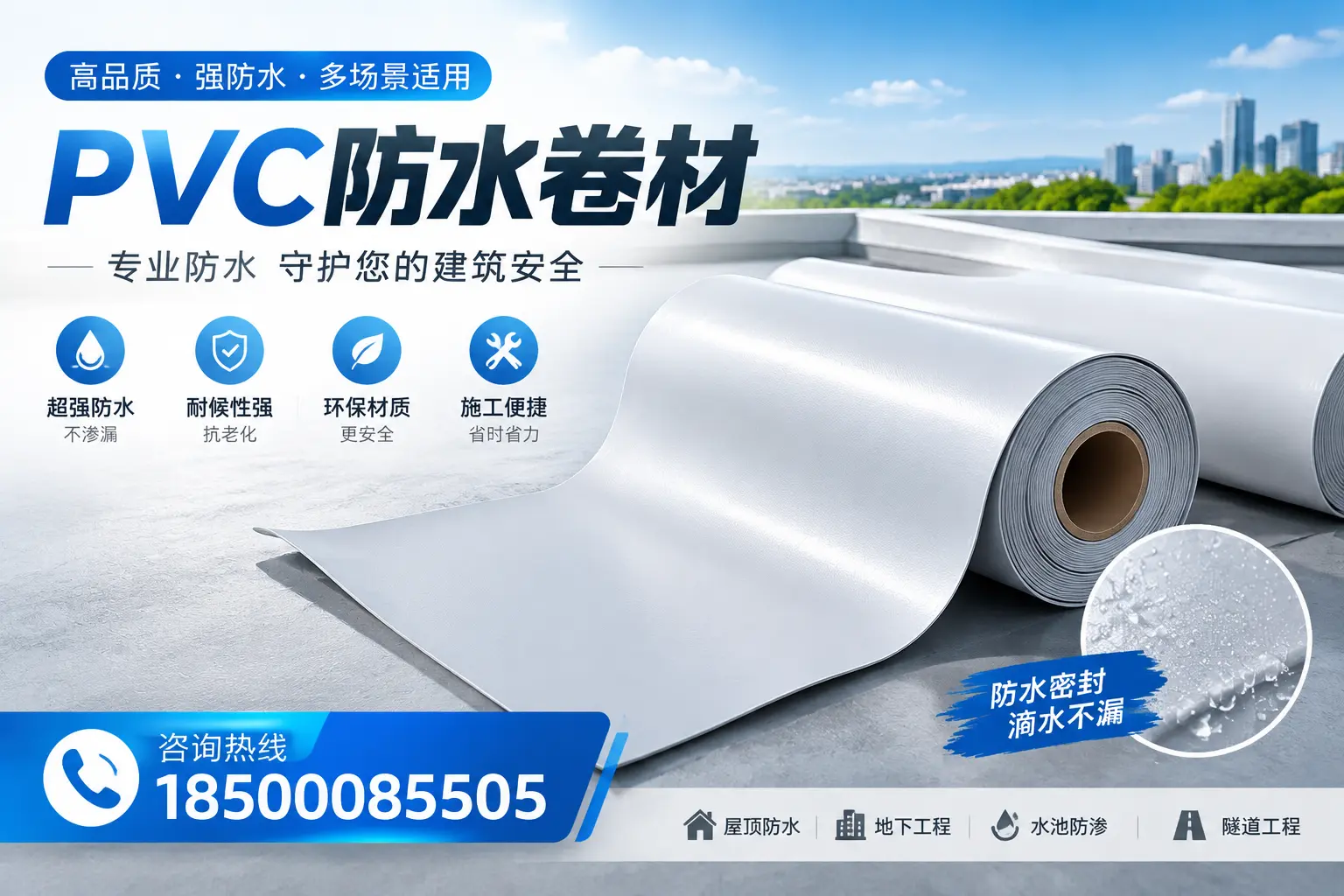 PVC防水卷材的市场竞争分析,乐东品牌选择参考